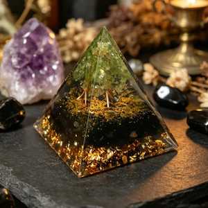 หินอาเกตรูฮีสวยงาม ขายส่ง หินคริสตัลธรรมชาติ ขนาด 5 ซม. หินควอตซ์ออร์กอน คริสตัลเรซิ่น รูปทรงปิรามิด คริสตัลบำบัด คริสตัลทำความสะอาดพลังแม่เหล็ก - Product Image 3