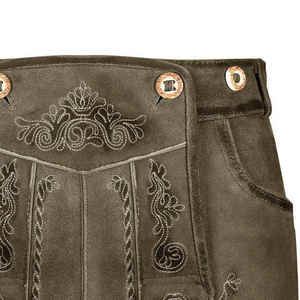 Pantalones Cortos de Cuero Estilo Trachten/Pantalones Bávaros Trachten, Lederhosen Personalizados de Cuero Auténtico para Hombre - Product Image 3