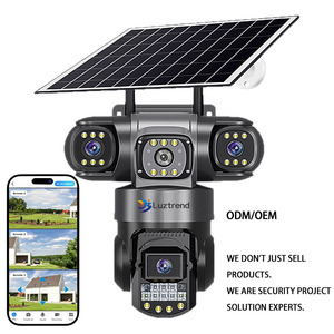 Cámara de Seguridad V380 Pro 3Lens 1080P 6MP 4G y Wifi, Visión Nocturna <span class=keywords><strong>Solar</strong></span>, PTZ para Exteriores, Seguimiento Automático, Inalámbrica, IP66, CCTV - Product Image 1