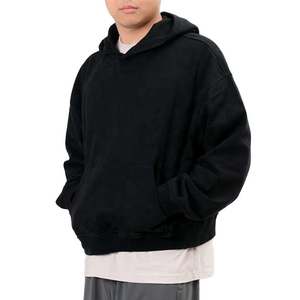 เสื้อฮู้ดดี้ผู้ชายทรงโอเวอร์ไซส์ขายดี พร้อมซับในแบบเรียบง่าย สไตล์สตรีทแฟชั่น เสื้อฮู้ดดี้ผู้ชายแบบสั่งทำได้ ราคาโรงงานขายส่ง - Product Image 1