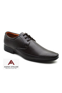 Chaussures habillées classiques pour hommes en cuir véritable à bout pointu, à lacets, antidérapantes, pour affaires - Product Image 3