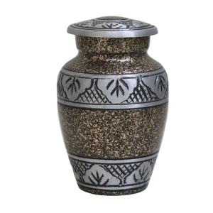 Petite urne souvenir de crémation en aluminium en laiton la plus vendue, conception magnifiquement gravée, impression personnalisée, coulée en toute sécurité pour les cendres - Product Image 1