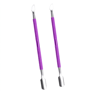 Pousse-cuticules et coupe-cuticules double tête TEEJAY Professional Sky Blue en acier inoxydable pour ongles - Product Image 6