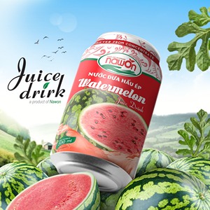 Échantillon gratuit de jus de pastèque en conserve 330 ml, faible MOQ, exportateur de boissons du Vietnam, fabricant Nawon, ISO HALAL - Product Image 4