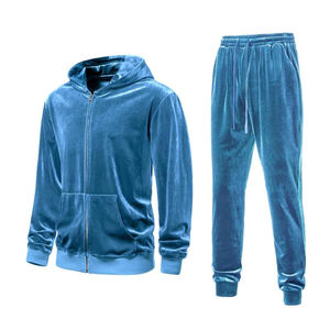 ชุดกีฬาผู้ชาย กำมะหยี่ ชุดวอร์ม ฤดูหนาว สไตล์ผู้ใหญ่ สีพื้น ระบายอากาศได้ดี ผ้าฝ้าย 100% ฮิปฮอป - Product Image 3