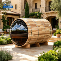 Sauna Exterior Tipo Barril para Airbnb, Rentable, de Varias Piezas, con Certificación ETL, con WiFi, Cabaña de Retiro en la Montaña de Argentina