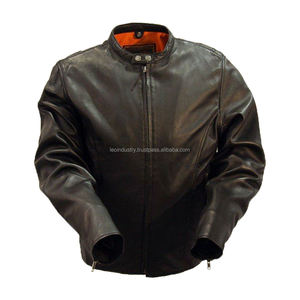 Chaqueta de cuero genuino para hombre de calidad superior 2023 nueva llegada chaqueta de cuero negro ligera y cómoda para hombre - Product Image 6