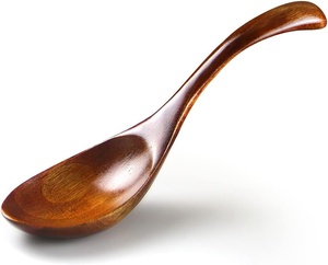 Juego de Cucharas de Sopa de Madera |   Cuchara de Mesa Ligera Estilo Japonés, Utensilio de Cocina de Madera, Herramienta de Cocina |   Cuchara de cocina de madera - Product Image 1