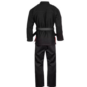 Kimono de BJJ Negro, Uniforme Unisex de Corte Regular, 100% Poliéster de Secado Rápido, Ropa de Artes Marciales para Adultos con Detalles en Verde Azulado - Product Image 6