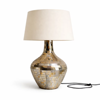 Abat-jour en tissu métallique, lampe de bureau décorative, design tissé créatif, lumière halogène blanc chaud, protection des yeux, électrique B22/E14