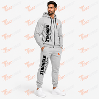 Ensemble pantalon de survêtement et sweat à capuche avec logo personnalisé de haute qualité Survêtements et pantalons Ensemble deux pièces Jogger Zipper survêtement pour hommes