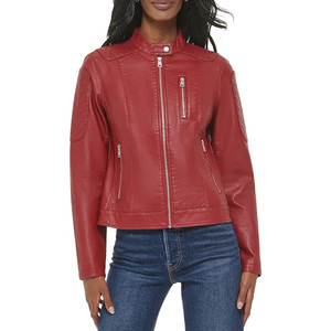 Chaqueta Bomber de Piel Genuina Negra para Mujer, Forro de Sherpa, Relleno de Algodón, Ligera, Gruesa, Abrigo de Invierno con Cierre de Cremallera - Product Image 2