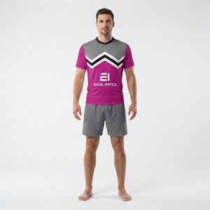 Ensemble de maillots de football personnalisés sublimés pour hommes, uniforme de football à séchage rapide avec short, logo, nom et numéro - Product Image 3