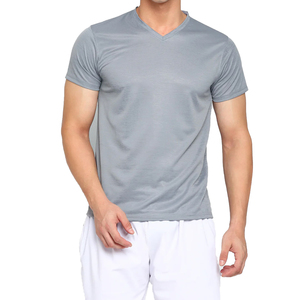 เสื้อยืดฟิตเนสผู้ชาย OEM 2025 แห้งเร็ว ระบายอากาศดี แขนยาว คอวี คอกลม ผ้าโพลีเอสเตอร์/คอตตอน ราคาถูก รับสกรีนโลโก้ - Product Image 1