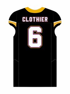 Men's American Football Uniform Set Black <b>Gold</b> Sleeveless V-Neck Breathable Polyester Customizable All Seasons - Product Image 4