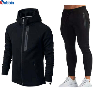 Conjunto de Sudadera con Capucha y Pantalones Deportivos Personalizados, Cómodos, de Tela Gruesa, con Cierre y Estampado, para Hombre, Ropa de Entrenamiento, 2 Piezas - Product Image 5