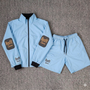 Rexfit Sports Custom Nylon 3M Reflective Windbreaker <b>Jacket</b> and <b>Track</b> Pant Set <b>for</b> <b>Men</b> Tracksuit Set Wholesale - Product Image 4