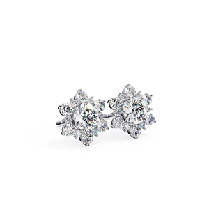 REYES New Arrival 925 <b>Sterling</b> <b>Silver</b> Moissanite Hip Hop Jewelry GRA Certified Round Cut 0.77 Carat Moissanite <b>Stud</b> Earrings - Product Image 4