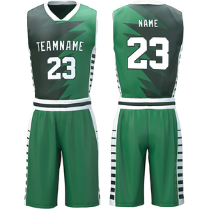 Ensemble d'uniformes de basketball fabriqué au Pakistan, maillot et short imprimés par transfert thermique, couleur/taille personnalisée, 100% polyester - Product Image 4