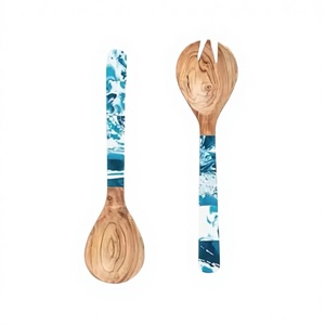 Juego de Cubiertos de Madera Duraderos y Ligeros, Cuchara, Tenedor, Cuchillo y Palillos, de Primera Calidad, con Mango Cómodo y Resistente al Calor, Más Vendido - Product Image 2