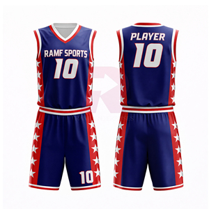 Uniforme de basket-ball respirant sur mesure, grande taille, 100% polyester, vêtements de sport anti-transpiration - Product Image 1