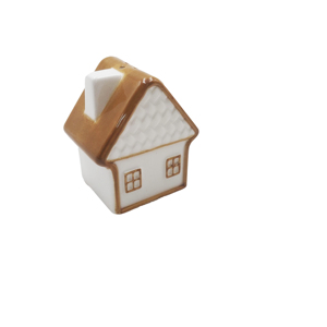 Ensemble salière et poivrière en céramique artisanale émaillée style rustique, décoration de cuisine miniature maison de campagne - Product Image 2