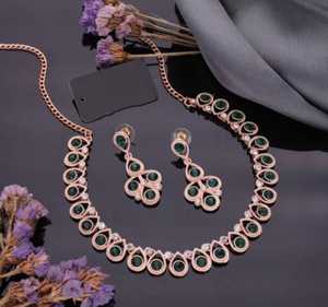 Elegant <b>Silver</b> Plated Crystal <b>Choker</b> Necklace Earring Set Waterdrop Cubic Zirconia Bridal Jewelry Set for Women's Wedding Party - Product Image 2