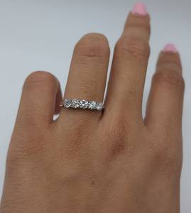 0.75 CT 5 Stone Lab Grown <b>Diamond</b> <b>Ring</b> in 18K Gold | Trendy IGI Certified Graduation <b>Ring</b> | Bridal <b>Diamond</b> Jewelry - Product Image 1