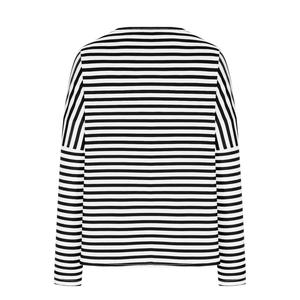 เสื้อยืดคอวีแขนยาวทรงหลวมไซส์ใหญ่สำหรับผู้หญิง ผ้าคอตตอนผสม ปรับแต่งได้ตามต้องการ รับทำโลโก้ ไหล่ตก เนื้อผ้านุ่ม - Product Image 6