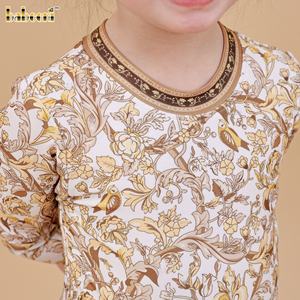 Traje de Baño Infantil DR4532 ODM de Manga Corta, 100% Algodón Ecológico, con Detalle de Bordado a Mano - Venta al Por Mayor de Babeeni - Product Image 4