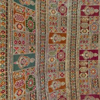 Tessuto Premium per Ricamo e Codifica, Georgette Pesante con Lavorazione a Filo, Materiale per Abiti di Design, Tessuto Africano per Feste e Moda Nuziale