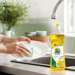 Liquide vaisselle au citron |   Détergent puissant pour la cuisine, nettoyant à haute mousse pour la vaisselle, les ustensiles et les casseroles, 500 ml, en vrac - Product Image 2