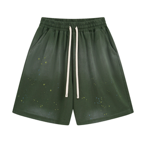 Proveedor OEM ODM, Pantalones Cortos Deportivos para Hombre, 100% Algodón, Casuales, para Gimnasio, Correr, Cintura Elástica con Cordón, Logotipo Personalizado, Venta al Por Mayor - Product Image 1