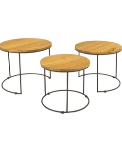 Table de salon en bois, Table d'appoint de café en métal et Table d'appoint de café en bois, nous pouvons personnaliser. - Product Image 3