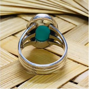 High Grade <b>Green</b> Onyx 925 Sterling Silver Oval Shape Gemstone Handmade Elegant Jewelry <b>Ring</b> For Unisex - Product Image 4