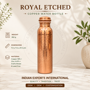 Wellness Copper <b>Water</b> <b>Container</b> from Indian exports international. ( Certified pure copper ) - Product Image 2