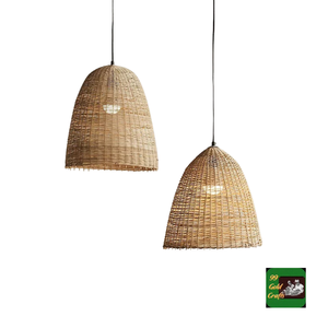 Pantalla de lámpara de ratán tejida a mano, lámpara colgante de caña sostenible para sala de estar, hotel, decoración de techo, Vietnam - Product Image 2