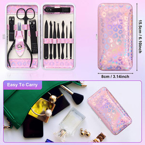 Full <b>Set</b> Stainless Steel Men Women Grooming Kit Professional Nail Manicure Kit <b>Pedicure</b> <b>Set</b> for Home and Travel - Product Image 6