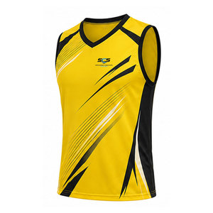 Maillot de volley sans manches personnalisé pour équipe, vêtements de sport avec tissu respirant, sensation confortable et ajustement flexible pour les joueurs - Product Image 2