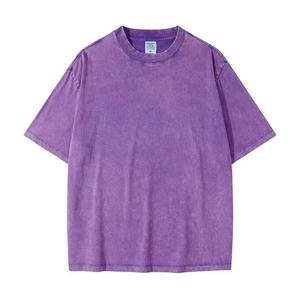 <b>Acid</b> Wash Heavyweight Oversized <b>Drop</b> Shoulder Street Style Plus Size T-Shirt 100% Organic Cotton OEM Supplier Bangladesh - Product Image 5