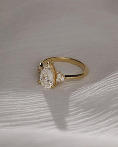 Igi/gia แล็บตัดเพชรวินเทจ14K สีเหลืองแหวนแต่งงาน/งานหมั้นใส่ได้ทั้งชายและหญิงสีขาวทองคุณภาพดีสำหรับงานปาร์ตี้ครบรอบ-คุ้มค่า - Product Image 3