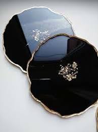 Unique Custom Luxury <b>Resin</b> Coaster Set Round <b>Epoxy</b> Heat Resistant Minimalist Design Handmade <b>Table</b> Mats <b>Resin</b> Coaster - Product Image 3