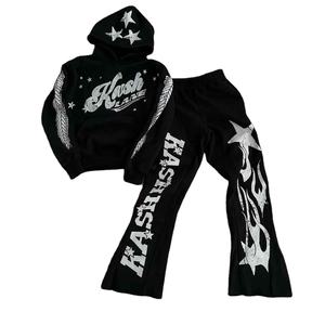 Survêtement d'hiver à capuche de luxe imprimé avec doublure en polaire, intérieur doux, coupe régulière - Product Image 1