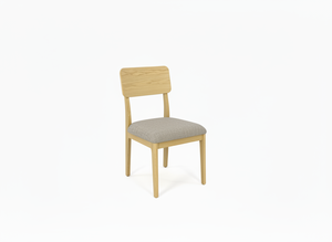Ensemble de table à manger ronde moderne en frêne massif et placage MDF avec 4 chaises - Durable et facile à nettoyer - Product Image 3