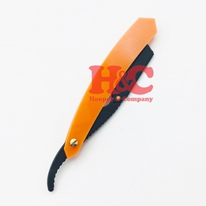 New Design Orange Handle Barber <b>Razor</b> Wholesale Rate Silver Polish Stainless Steel Handle Changeable Blade Barber <b>Razors</b> Salon - Product Image 1