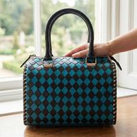 100% Echtes Leder Kariertes Muster Luxus Sport Reise Mini Speedy Reisetaschen Hochwertige Weekender Vintage Wasserfeste Tragbare Taschen