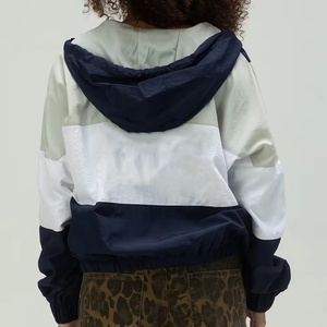 Chaqueta Cortavientos Deportiva con Capucha para Mujer 2026, Abrigo Casual de Manga Larga con Cuello de Media Cremallera para Correr al Aire Libre, Color Sólido - Product Image 4