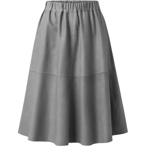 Jupe décontractée en similicuir fendue pour femme, respirante, nouvelle collection automne-hiver, style Europe et Amérique - Product Image 1