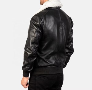 100% High Quality Cowhide Leather Streetwear Jacket <b>Fabric</b> New Stylish Breathable Quick Dry Waterproof Reversible <b>Sherpa</b> Men's - Product Image 2