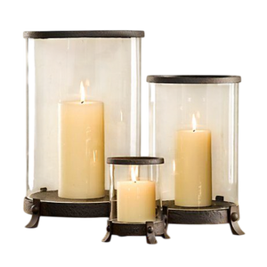Porte-bougie élégant en métal et verre avec base en laiton, résistant à la chaleur, pour la décoration de la maison, porte-bougie votif en métal - Product Image 6